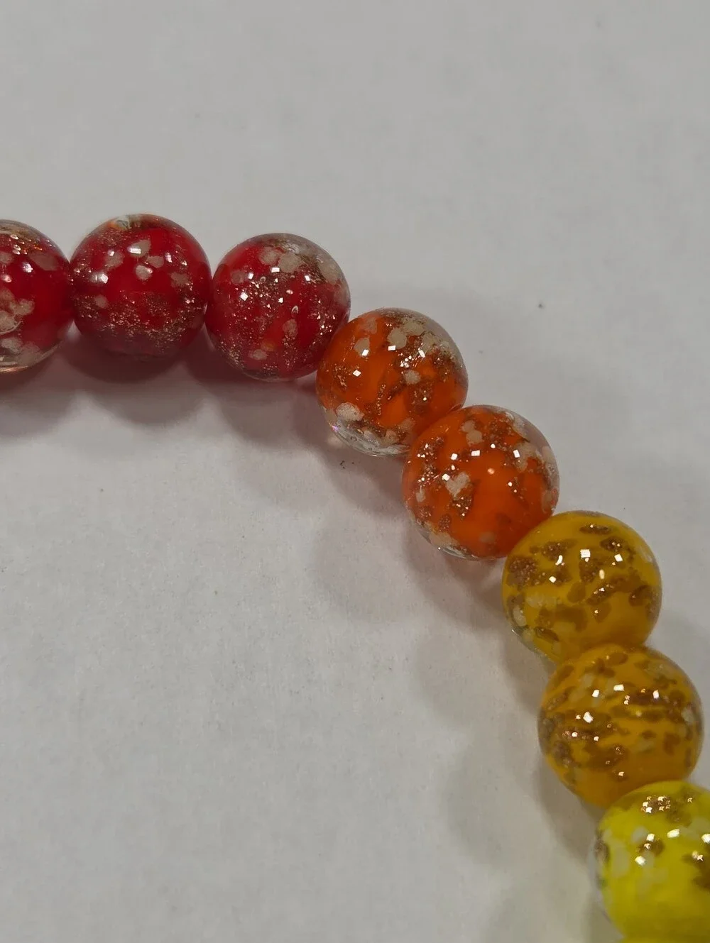 🆕️ NOGU Harvest Ombre .925 Sterling Silver Firefly Glass Bracelet